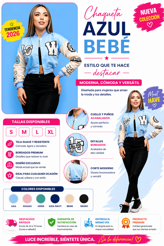 Chaqueta beisbolera de dama N01