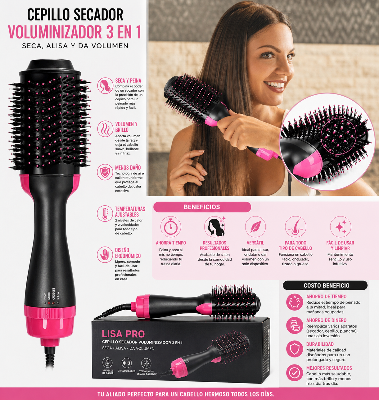 Cepillo 5 en 1 Estilo Dyson