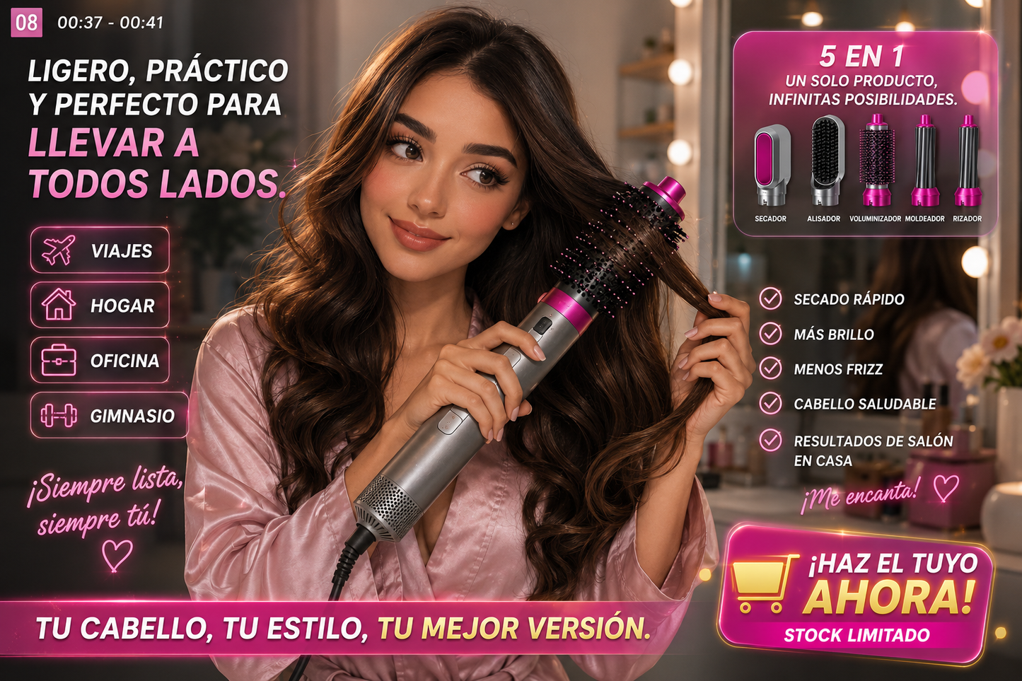 Cepillo 5 en 1 Estilo Dyson